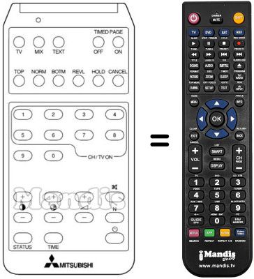 Replacement remote control 939P-04301 Replacement remote control 939P-04301
