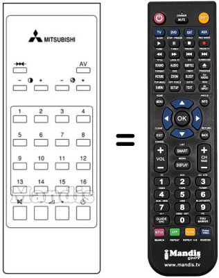 Replacement remote control 939P-05501 Replacement remote control 939P-05501