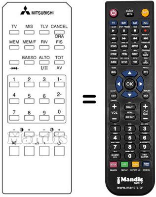 Replacement remote control 939P-05701 Replacement remote control 939P-05701