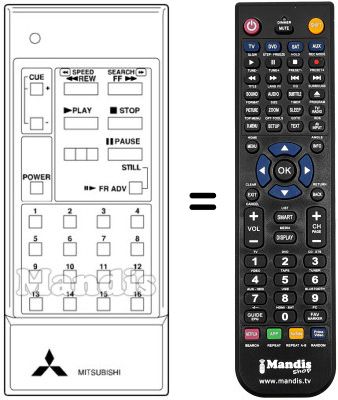 Replacement remote control 939P-15402 Replacement remote control 939P-15402