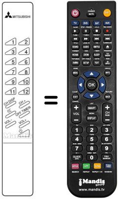 Replacement remote control 939P-163A1 Replacement remote control 939P-163A1