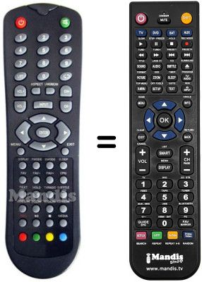 Replacement remote control Akai AK TV 322