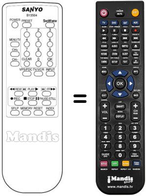 Replacement remote control B13504