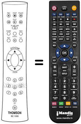 Replacement remote control Thomson 63 MK 98 DL Replacement remote control Thomson 63 MK 98 DL