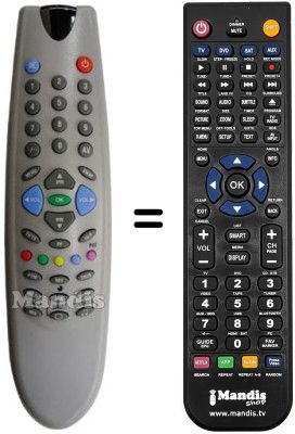 Replacement remote control NordMende NMC 2880 SE Replacement remote control NordMende NMC 2880 SE