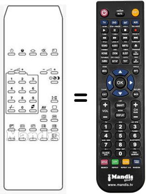 Replacement remote control RC 54591