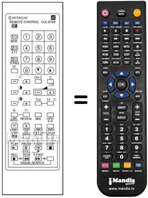 Replacement remote control CLE 872 B
