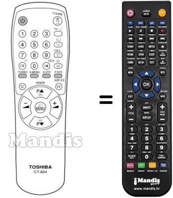 Replacement remote control CT-824