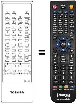 Replacement remote control CT-9193