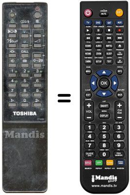 Replacement remote control Toshiba 2503 SF