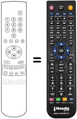 Replacement remote control QUELLE FT 7141 UNIVERSUM