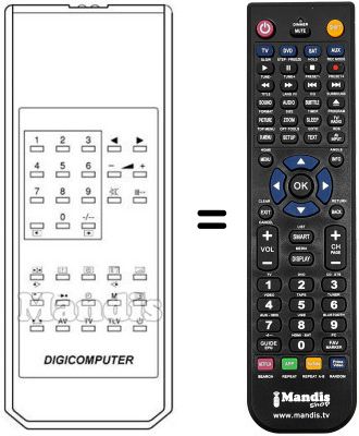 Replacement remote control DIGICOMPUTER Replacement remote control DIGICOMPUTER