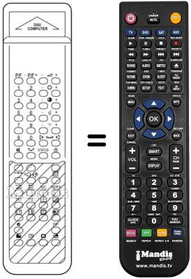 Replacement remote control DIGICOMPUTER OSD
