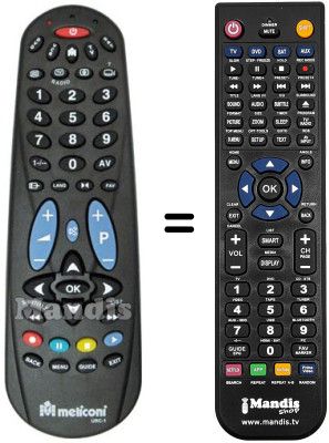 Replacement remote control MELICONI TPM 100