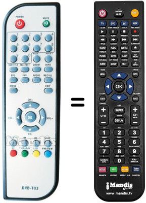 Replacement remote control Manhattan TV-DST150