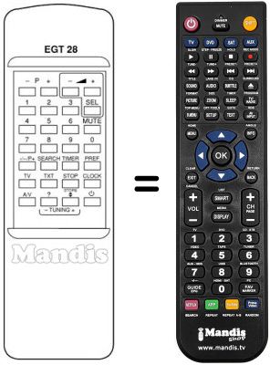 Replacement remote control EGT 28