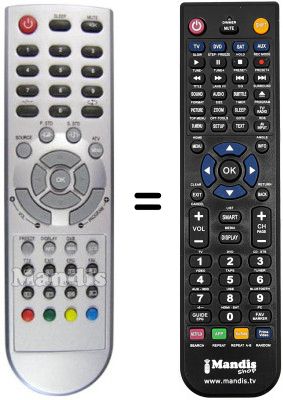 Replacement remote control NordMende N 325 LDF Replacement remote control NordMende N 325 LDF