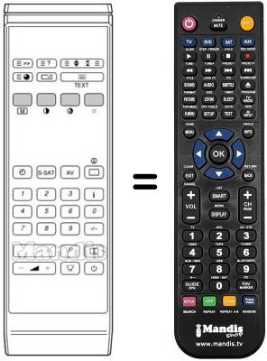 Replacement remote control EM 1