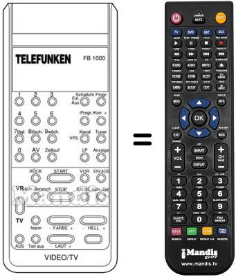 Replacement remote control FB 1000