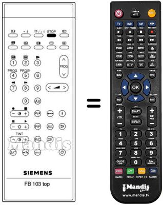 Replacement remote control Siemens FS 231 V6