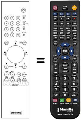 Replacement remote control FB 107