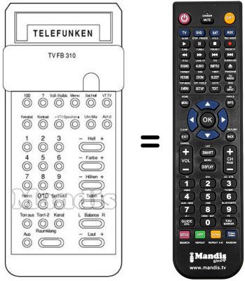 Replacement remote control FB 310