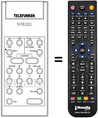 Replacement remote control Telefunken P 590 D