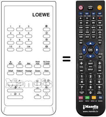 Replacement remote control FB 52 TEXT