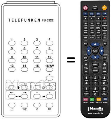 Replacement remote control FB 6322