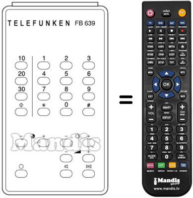 Replacement remote control FB 639