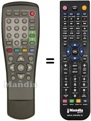 Replacement remote control Telestar STARSAT T