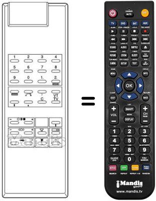 Replacement remote control 5652 08 71