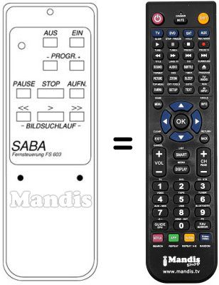 Replacement remote control FS 603