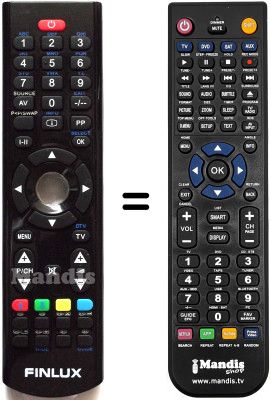 Replacement remote control Finlux 37 FLD 785