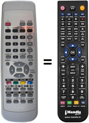 Replacement remote control Fujitsu P42 HTS40 GS