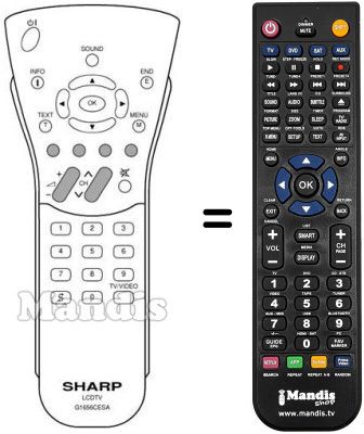 Replacement remote control Sharp LC 15 C2E