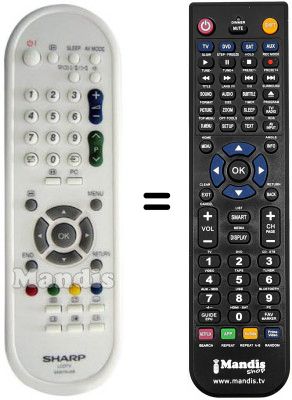 Replacement remote control Sharp LC 32 A47E