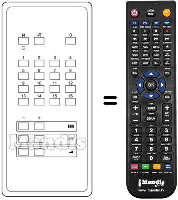 Replacement remote control IR 16