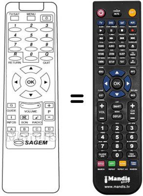 Replacement remote control ICD-3000