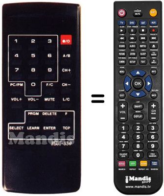 Replacement remote control ICX-550