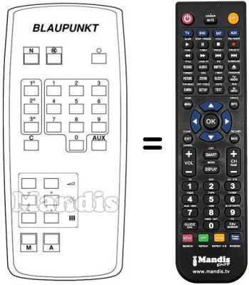 Replacement remote control ID 39
