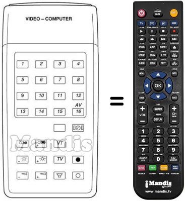 Replacement remote control 5652 08 35