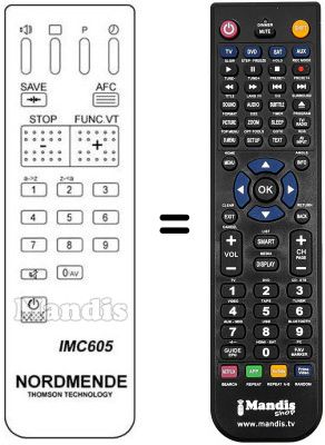 Replacement remote control IMC 605 Replacement remote control IMC 605