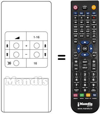 Replacement remote control INFRACONTROL
