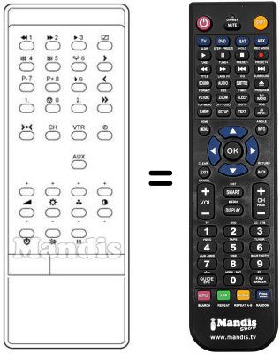 Replacement remote control INFRARED 1030HV