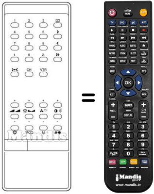 Replacement remote control INFRARED 1030 S