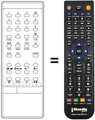 Replacement remote control INFRARED 1060 TS