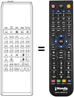 Replacement remote control IR 5492