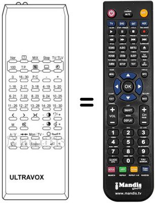 Replacement remote control IR 5497