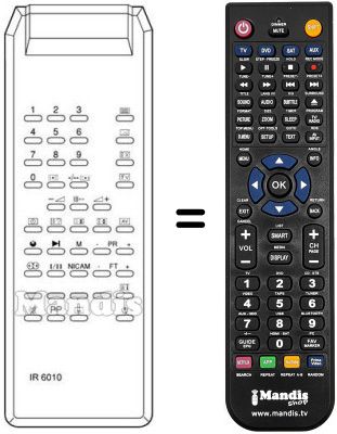 Replacement remote control IR 6010